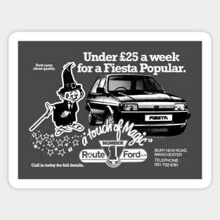 FORD FIESTA - 80s advert Sticker